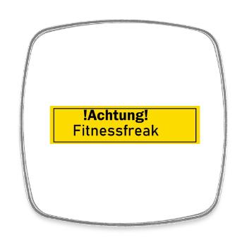 Fitness Sport Fitnessfreak Geschenk Geschenkidee - Viereckiger Kühlschrankmagnet - Weiß - Vorne