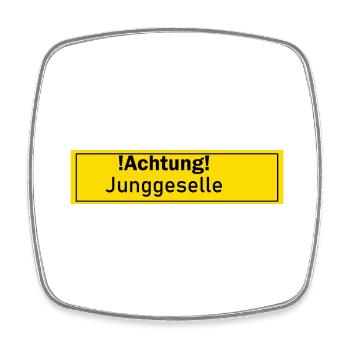 Junggeselle Männer Single Geschenk Geschenkidee - Viereckiger Kühlschrankmagnet - Weiß - Vorne