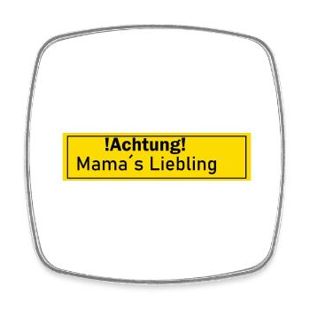 Mamas Liebling Opa Oma Kind Geschenk Geschenkidee - Viereckiger Kühlschrankmagnet - Weiß - Vorne