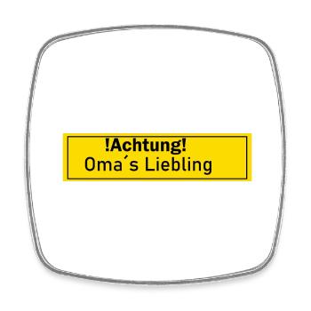 Omas Liebling Oma Hund Enkel Geschenk Geschenkidee - Viereckiger Kühlschrankmagnet - Weiß - Vorne