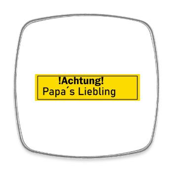 Papas Liebling Lieblinge Geschenk Geschenkidee Dad - Viereckiger Kühlschrankmagnet - Weiß - Vorne