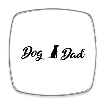 Dog Dad Black - Square fridge magnet - white - Front