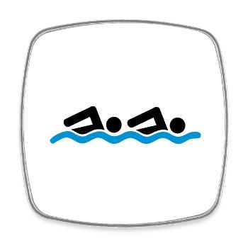 Swimming Team - Viereckiger Kühlschrankmagnet - Weiß - Vorne