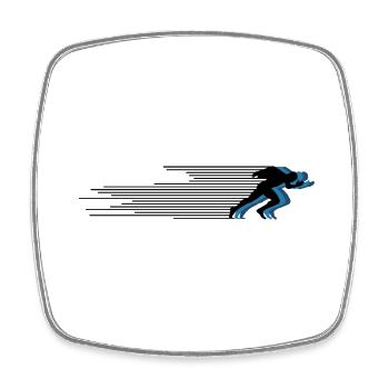 Triathlon Swim Bike Run - Square fridge magnet - white - Front