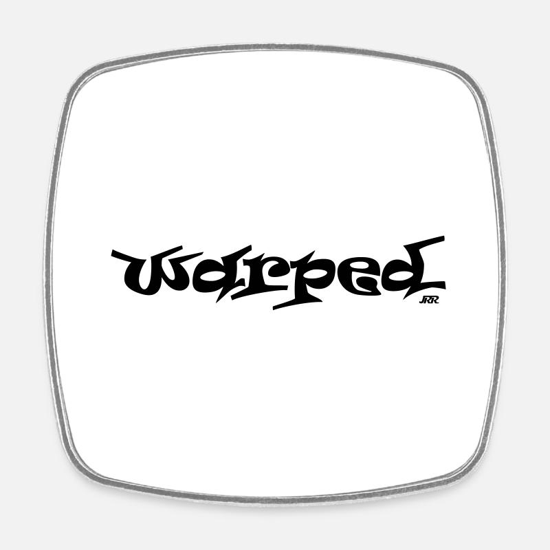 Warped - Square fridge magnet - white