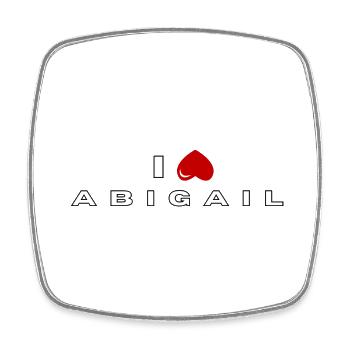 Ich hasse Abigail - Viereckiger Kühlschrankmagnet - Weiß - Vorne