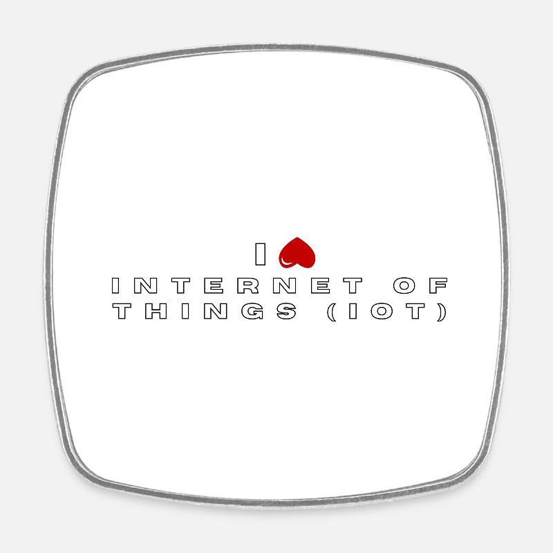 Ich hasse das Internet der Dinge (IoT) - Viereckiger Kühlschrankmagnet - Weiß