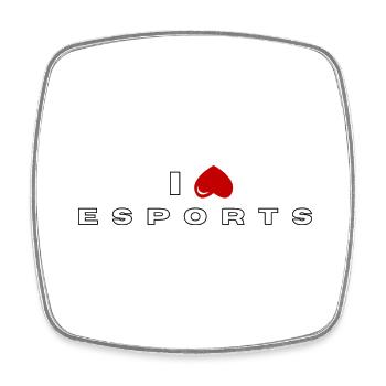 Ich hasse Esports - Viereckiger Kühlschrankmagnet - Weiß - Vorne