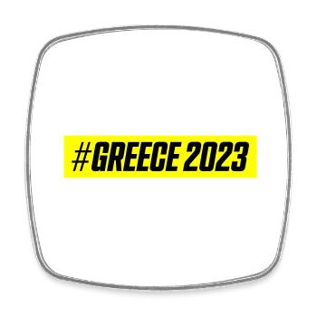 Greece 2023 - Square fridge magnet - white - Front