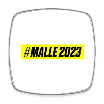 Malle 2023 - Magnet carré - blanc - Devant