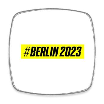 Berlin 2023 - Viereckiger Kühlschrankmagnet - Weiß - Vorne