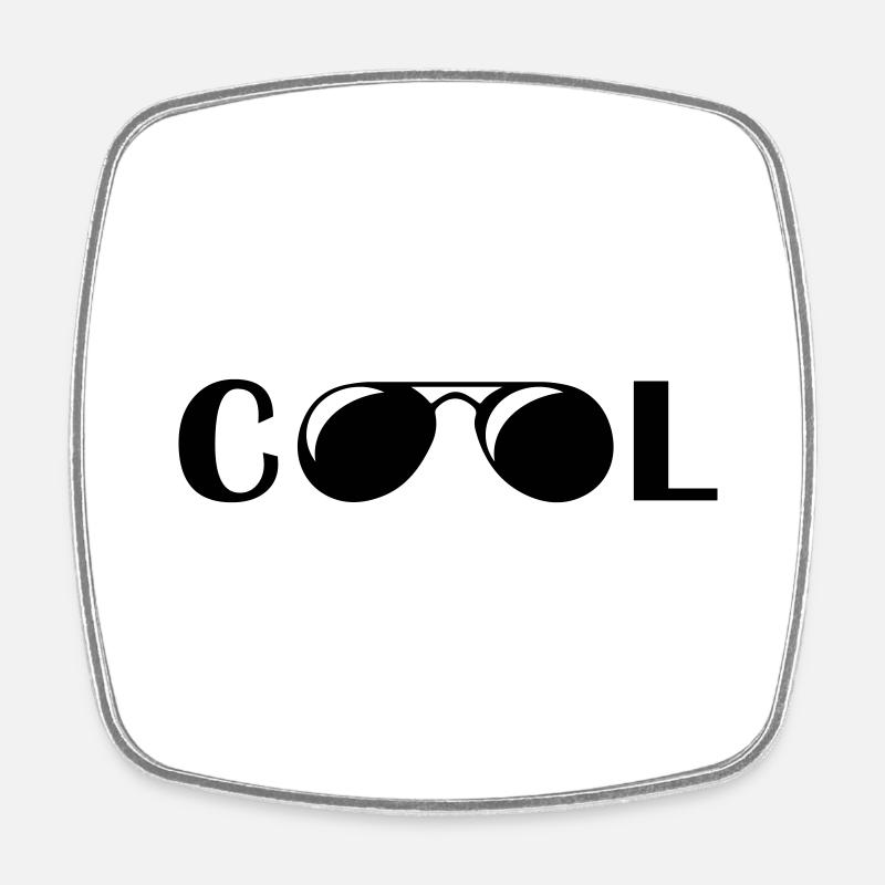Lunettes de soleil Cool - Magnet carré - blanc