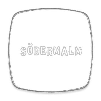 Schablone der Södermalmer Armee - Viereckiger Kühlschrankmagnet - Weiß - Vorne