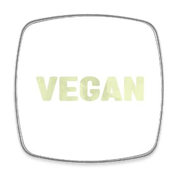 Vegan - splash - Magnet carré - blanc - Devant