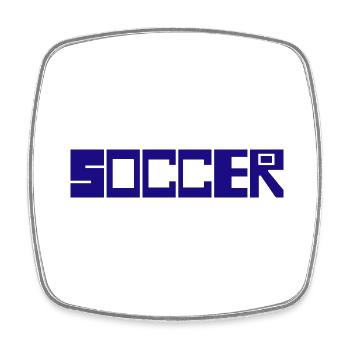 Fußball Soccer - Square fridge magnet - white - Front