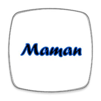 MAMAN. FÊTE DES MÈRES. BONNE FÊTE MAMAN - Magnet carré - blanc - Devant