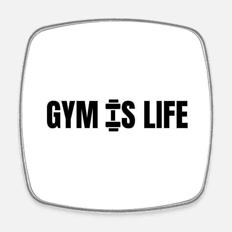 GymisLife - Magnet carré - blanc