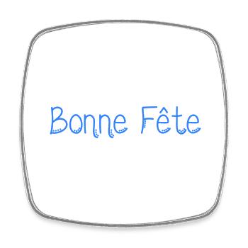 FÊTE DES PÈRES. BONNE FÊTE PAPA. PAPA. BONNE FÊTE - Magnet carré - blanc - Devant