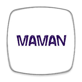 BONNE FÊTE MAMAN. MAMAN. FÊTE DES MÈRES. JE T'AIME - Magnet carré - blanc - Devant