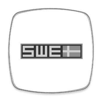 Taktische Flagge Schwedens - Viereckiger Kühlschrankmagnet - Weiß - Vorne
