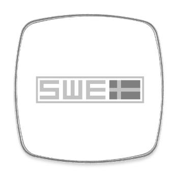 Swedish tactical - Square fridge magnet - white - Front