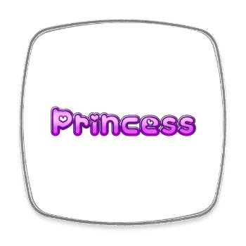 Text Princess - Viereckiger Kühlschrankmagnet - Weiß - Vorne