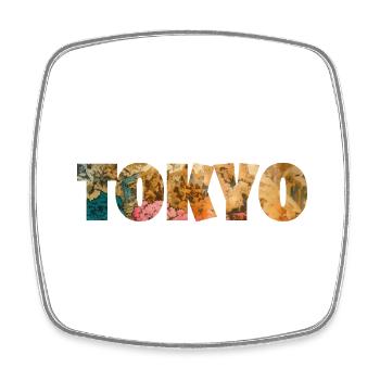 TOKYO COLORFUL - Square fridge magnet - white - Front