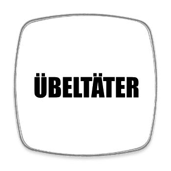 Übeltäter - Viereckiger Kühlschrankmagnet - Weiß - Vorne