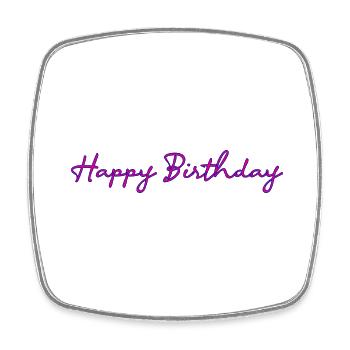 ALLES GUTE ZUM GEBURTSTAG. ALLES GUTE ZUM GEBURTSTAG. JAHRESTAG. - Viereckiger Kühlschrankmagnet - Weiß - Vorne
