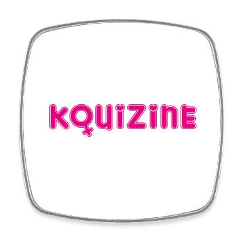 KOUIZINE - Magnet carré - blanc - Devant