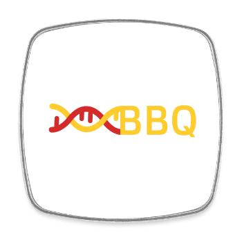 ''BBQ'' is in my DNA - Square fridge magnet - white - Front
