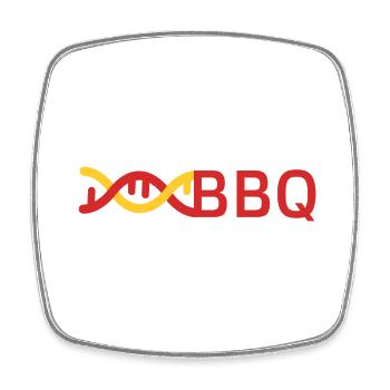 BBQ is in my DNA - Square fridge magnet - white - Front