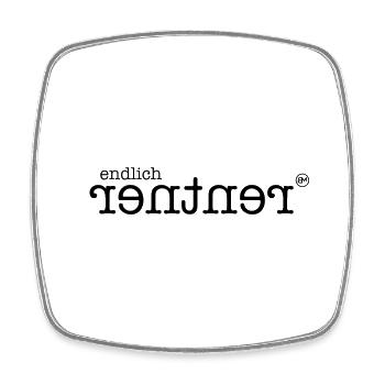 endlich rentner (Palindrom) - Viereckiger Kühlschrankmagnet - Weiß - Vorne