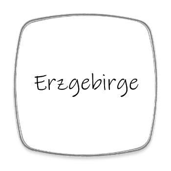Erzgebirge Heimat - Viereckiger Kühlschrankmagnet - Weiß - Vorne