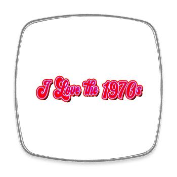 I love the 1970s - Square fridge magnet - white - Front
