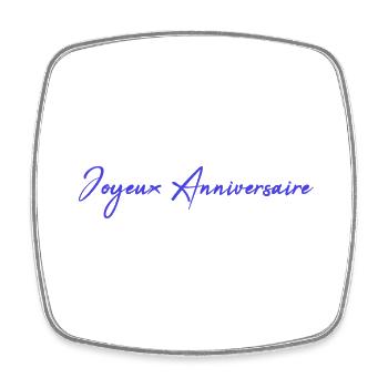 ALLES GUTE ZUM GEBURTSTAG. ALLES GUTE ZUM GEBURTSTAG. JAHRESTAG. - Viereckiger Kühlschrankmagnet - Weiß - Vorne