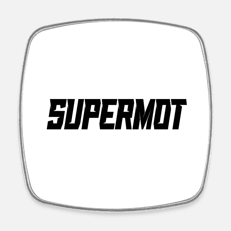 Supermot Racing - Magnet carré - blanc