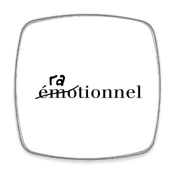 Emmotionnel - Magnet carré - blanc - Devant