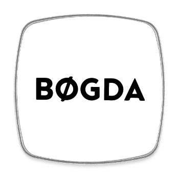 BØGDA - Magnet carré - blanc - Devant