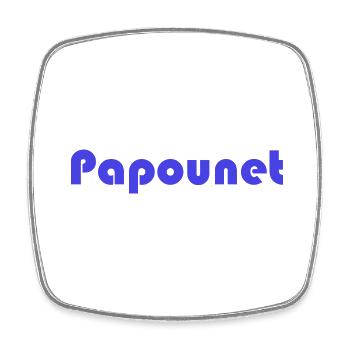 FÊTE DES PÈRES. BONNE FÊTE PAPA. PAPA. BONNE FÊTE. - Magnet carré - blanc - Devant