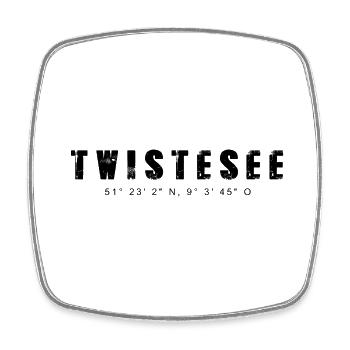 Twistesee - Viereckiger Kühlschrankmagnet - Weiß - Vorne
