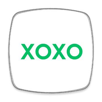 XOXO - Viereckiger Kühlschrankmagnet - Weiß - Vorne