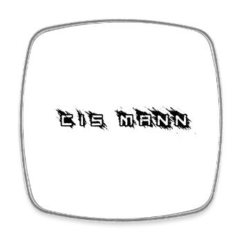 Cis Mann - Viereckiger Kühlschrankmagnet - Weiß - Vorne