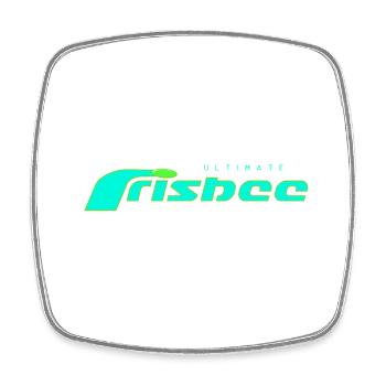 ultimate frisbee türkis - Viereckiger Kühlschrankmagnet - Weiß - Vorne