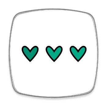 HERZ. HEILIGER VALENTINSTAG. Junggesellinnenabschied. ICH LIEBE DICH. ICH LIEBE DICH - Viereckiger Kühlschrankmagnet - Weiß - Vorne