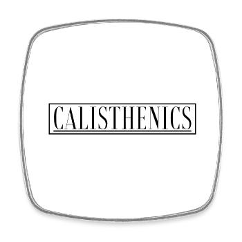 Calisthenics Workout - Fitness Sport Motivation - Viereckiger Kühlschrankmagnet - Weiß - Vorne
