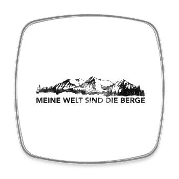 Meine Welt Sind Die Berge - (11) - Viereckiger Kühlschrankmagnet - Weiß - Vorne