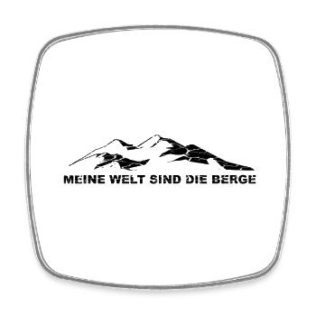 Meine Welt Sind Die Berge - (9) - Viereckiger Kühlschrankmagnet - Weiß - Vorne