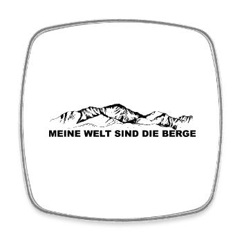 Meine Welt Sind Die Berge - - Viereckiger Kühlschrankmagnet - Weiß - Vorne