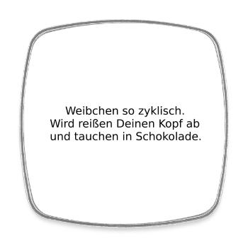 So zyklisch. - Viereckiger Kühlschrankmagnet - Weiß - Vorne